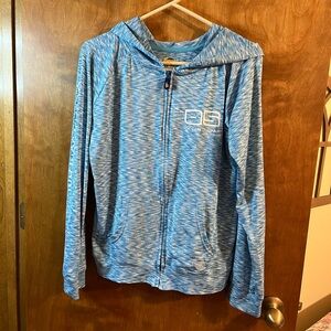 BANANA BOAT Ocean Safari blue heathered long sleeve zip up jacket